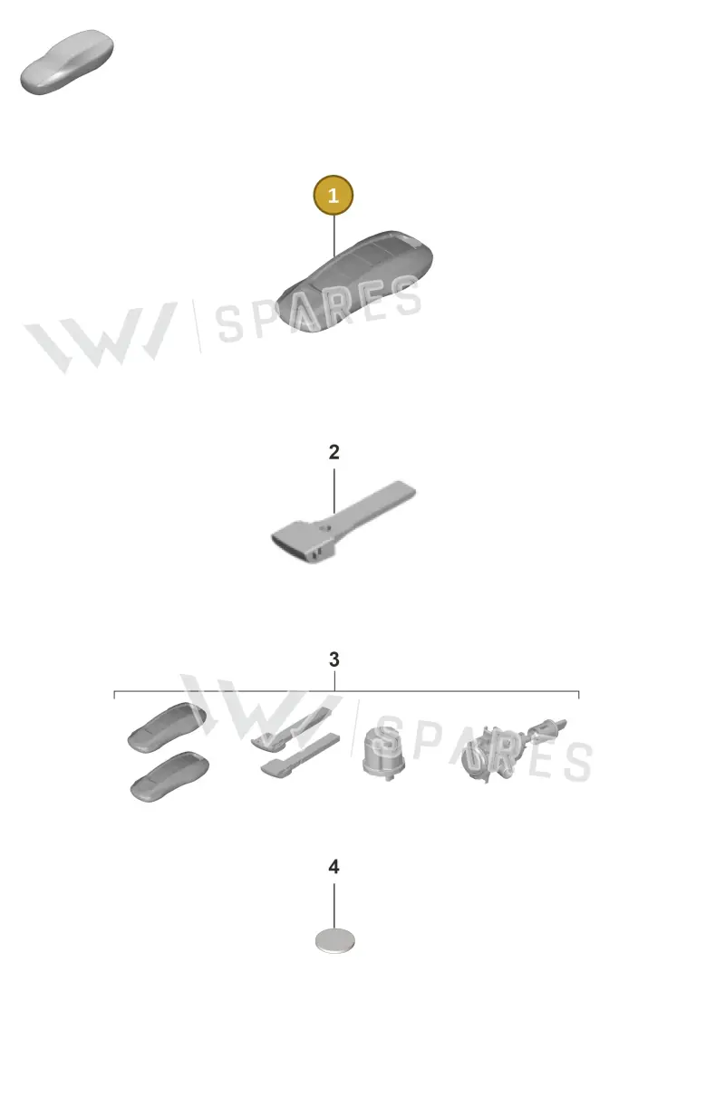 V04015853CB Porsche Handheld Transmitter