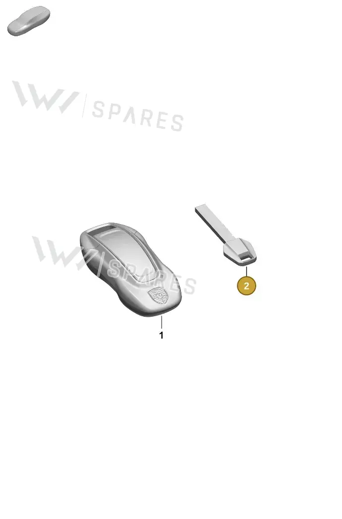 V04015853CP Porsche Emergency Key with Specific Lock