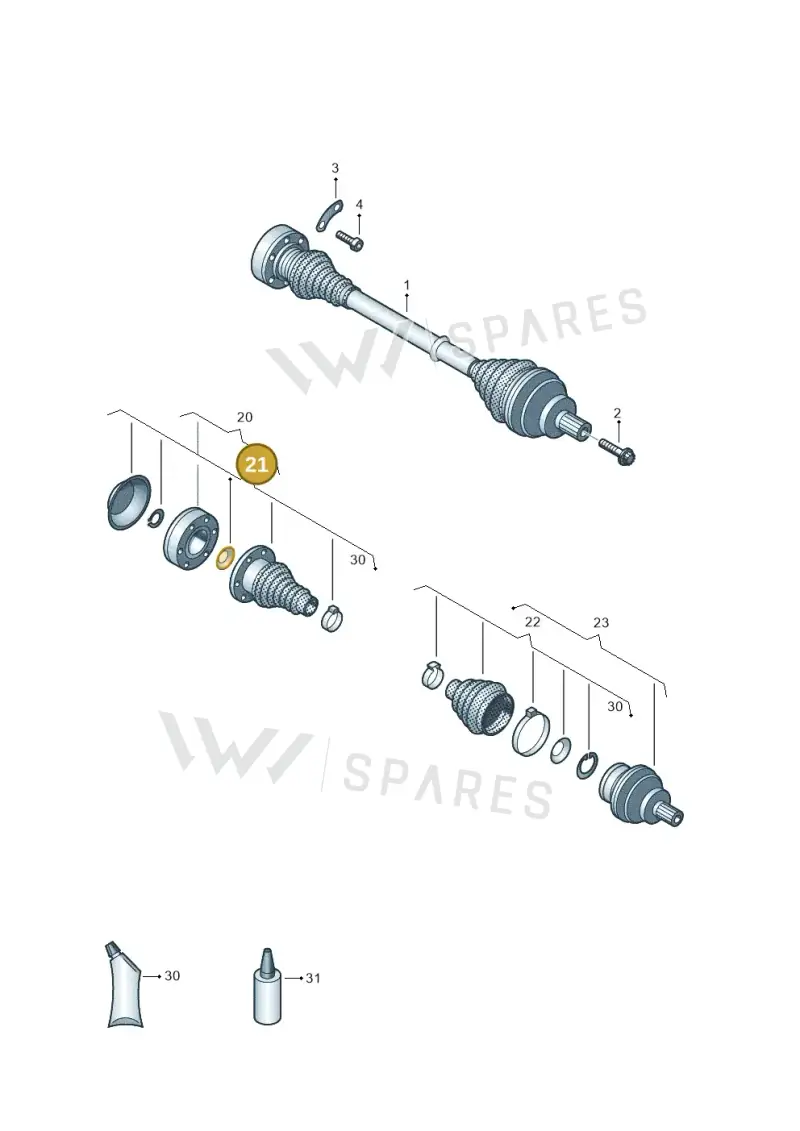 V04017001S Porsche Joint Protective Sleeve with Assembly Parts