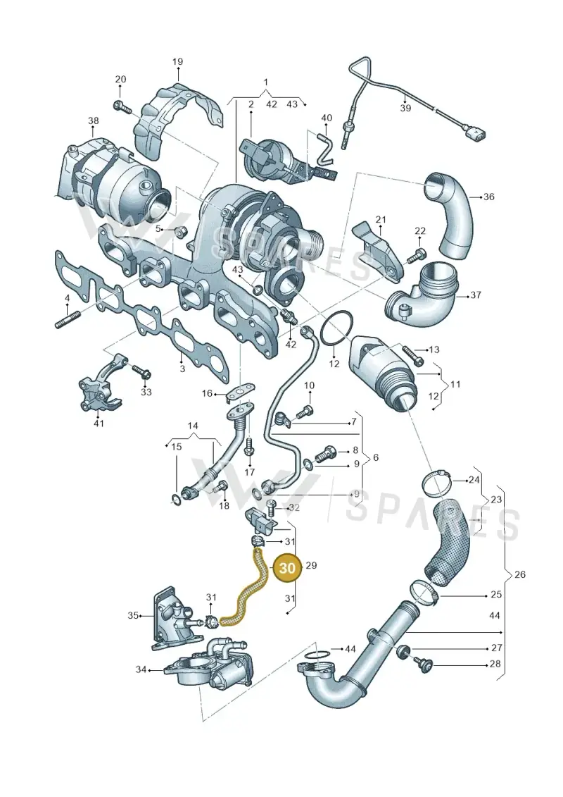 04L131850A Volkswagen Pressure Hose