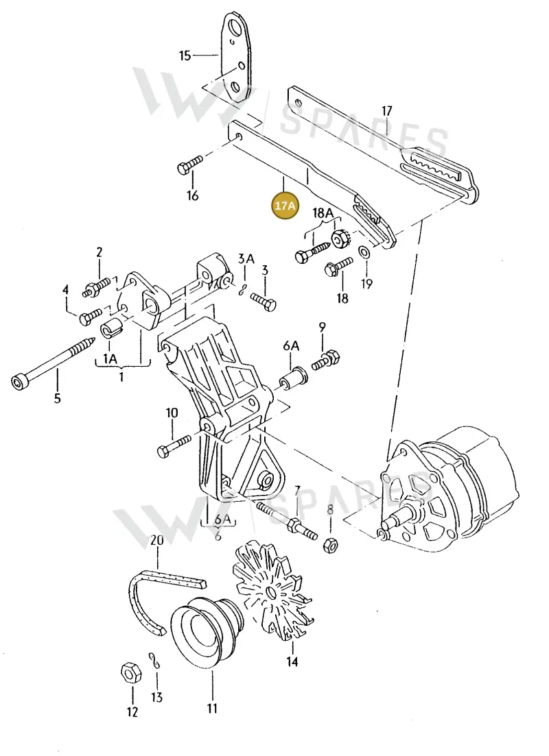 027903251D Volkswagen Angled Bracket