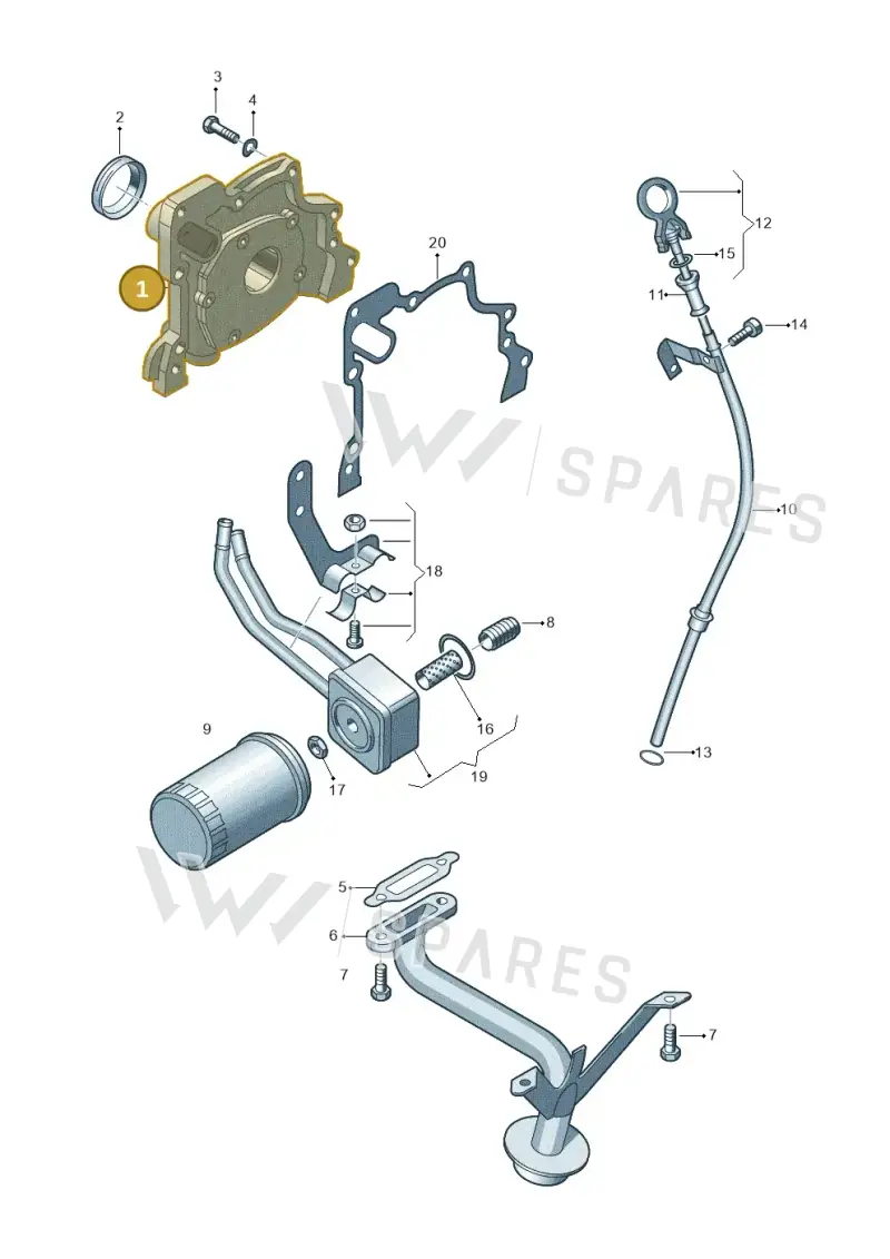 030115105P Volkswagen Oil Pump