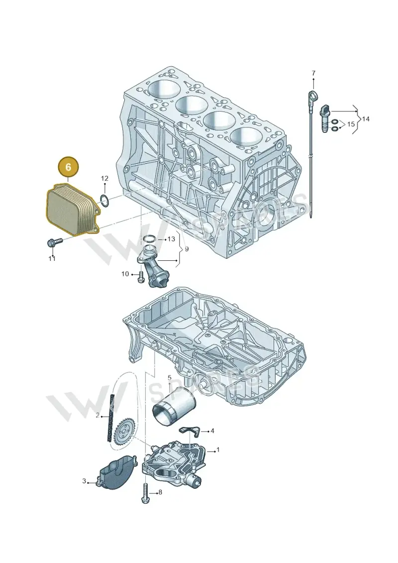 04E117021B Volkswagen Oil Cooler