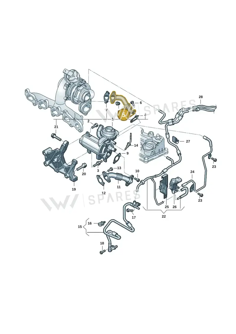 04L131521A Volkswagen Connecting Pipe