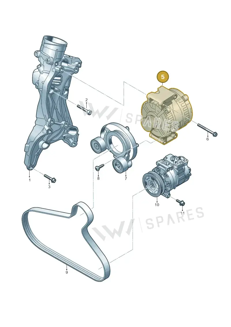 06R903133A Volkswagen Belt Tensioner Damper