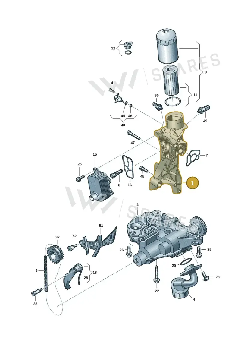 06R903143B Volkswagen Bracket