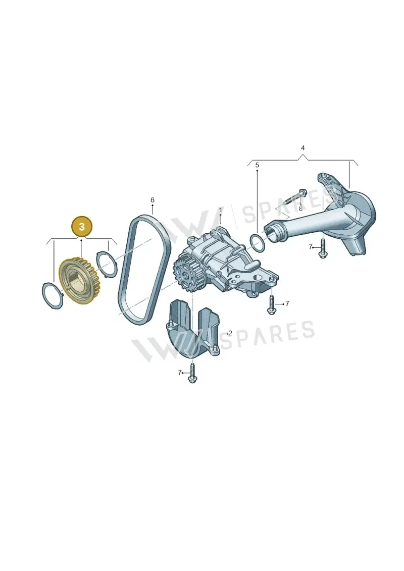 0XW105207 Volkswagen Toothed Belt Pulley