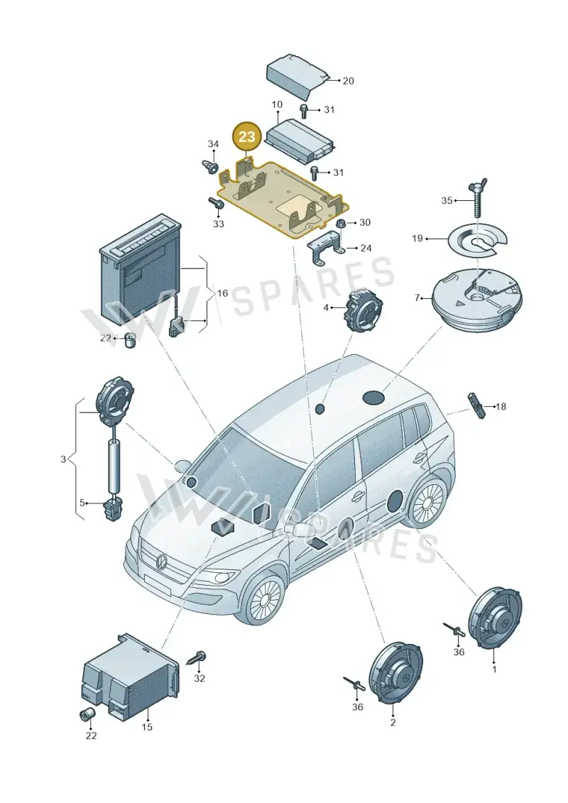 1K0035883E Volkswagen Holder for Amplifier