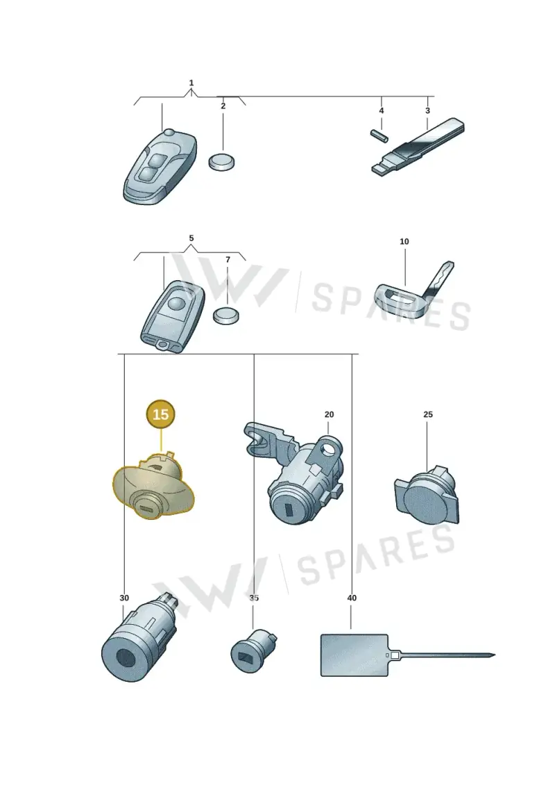2HJ837009 Volkswagen Lock Cylinder