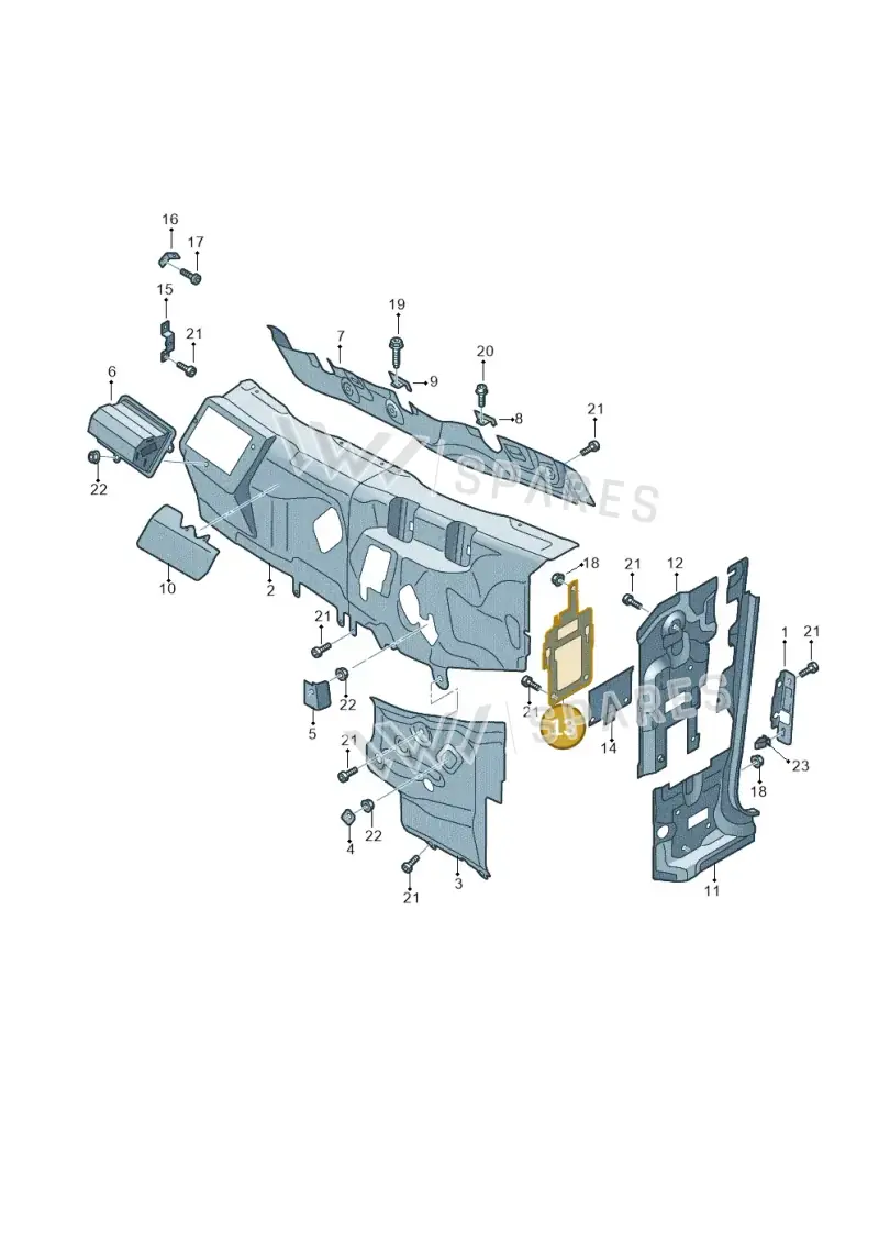 JNV809133 Volkswagen Retainer for Control Unit