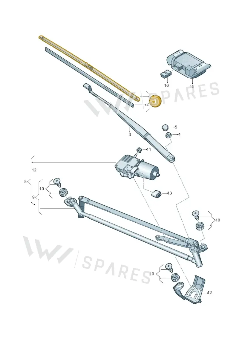 JZW998002AA Volkswagen Wip Blade
