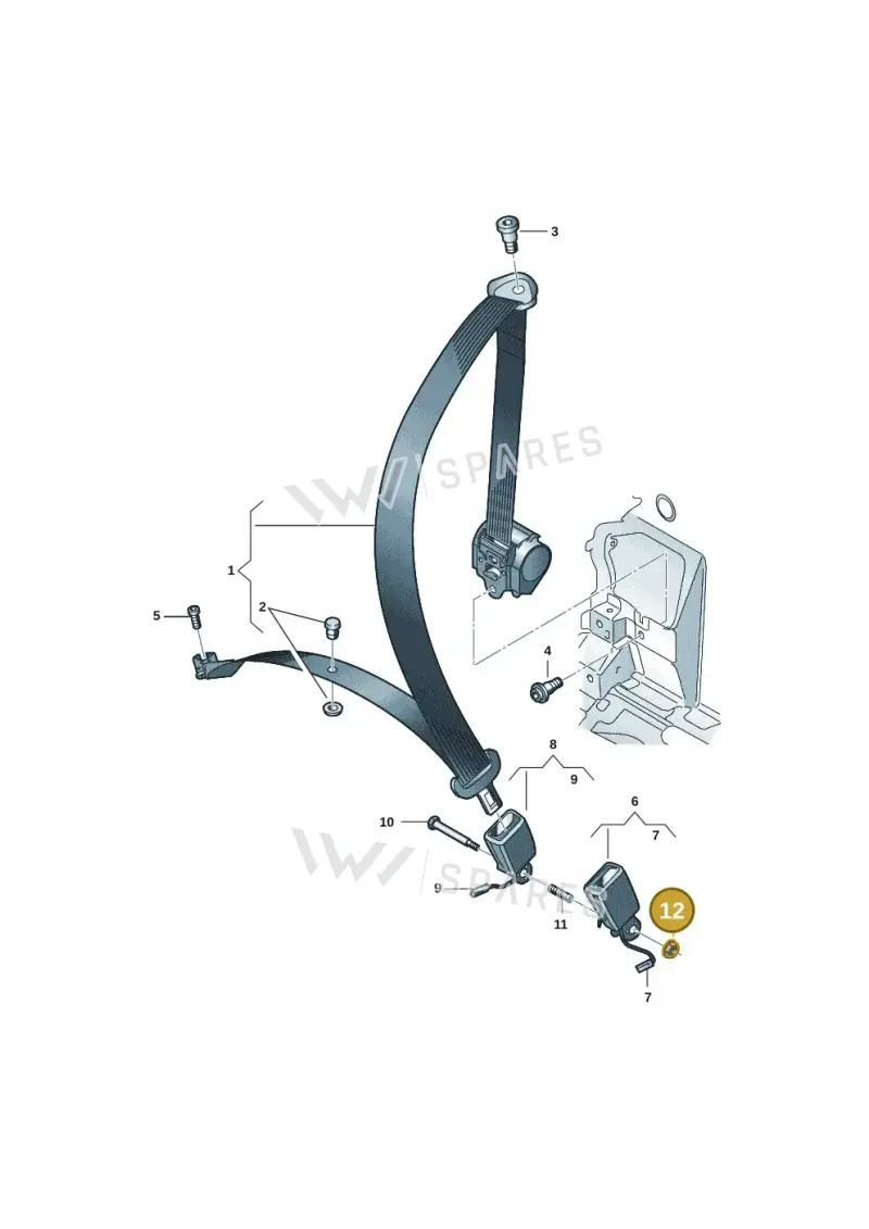 N10435509 Volkswagen Hexagon Collar Nut Self-Locking