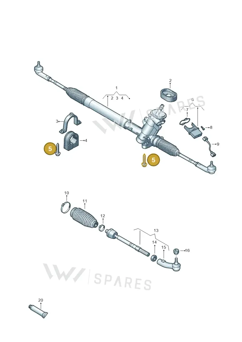 N10492102 Volkswagen Hexagon Collared Bolt