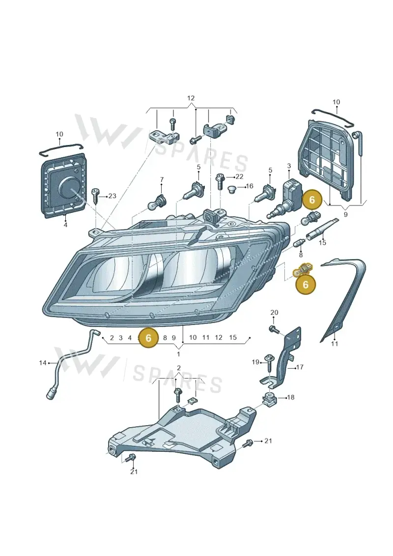 N10737301 Volkswagen Bulb Carrier with Bulb