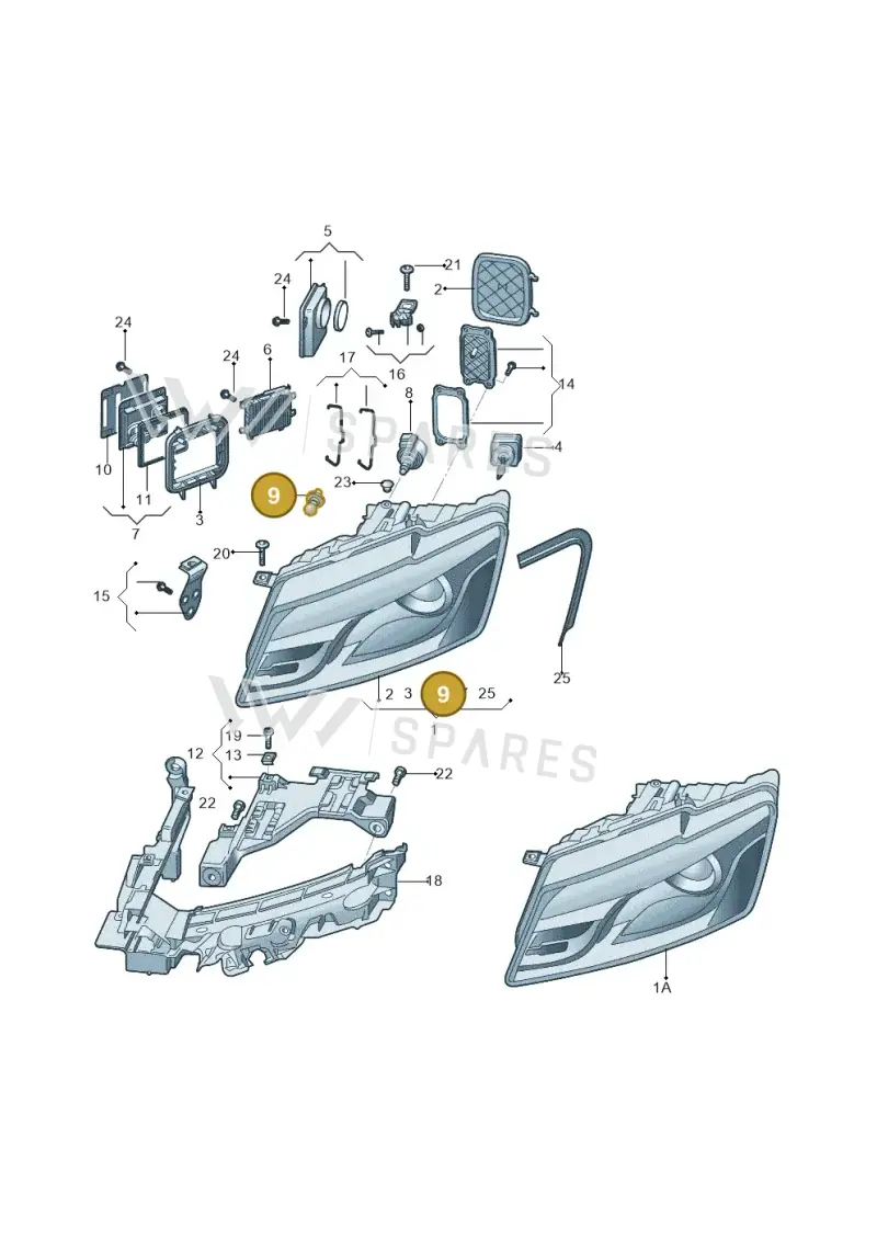 N10737401 Volkswagen Bulb Carrier with Bulb