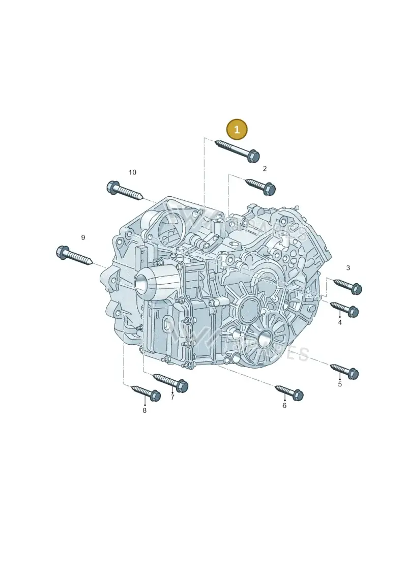 N10764401 Volkswagen Hexagon Collared Bolt