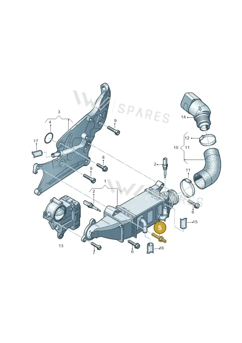 N10803801 Volkswagen Double Stud with Hexagon Drive