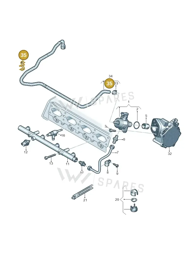 N10814601 Volkswagen Retainer for Fuel Line