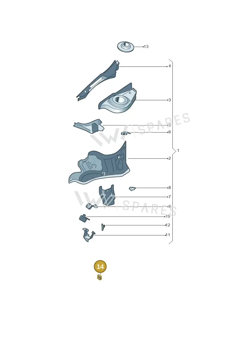 N90082203 Volkswagen Welded Nut