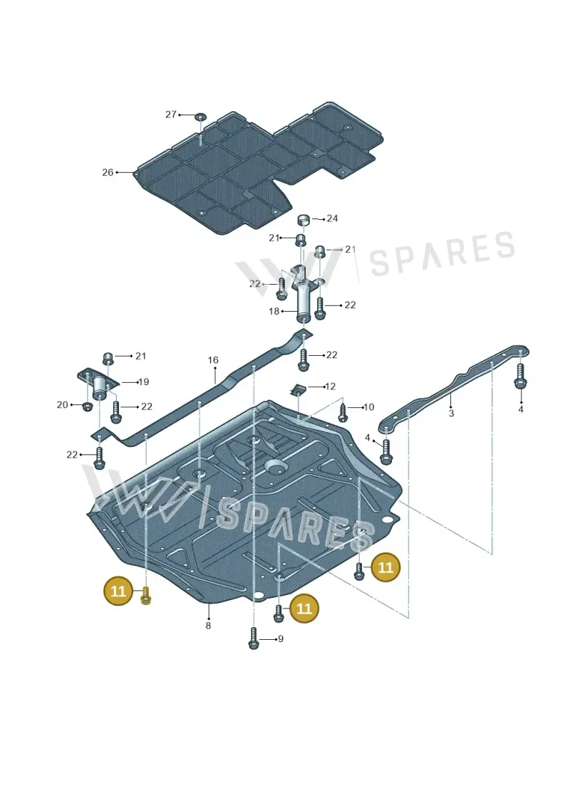 N90328504 Volkswagen Hexagon Collared Bolt