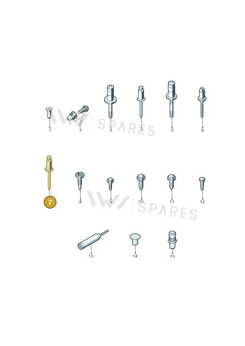 N90469202 Volkswagen Pop Rivet