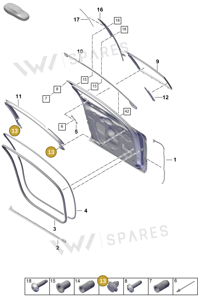 N90541701 Volkswagen Clip