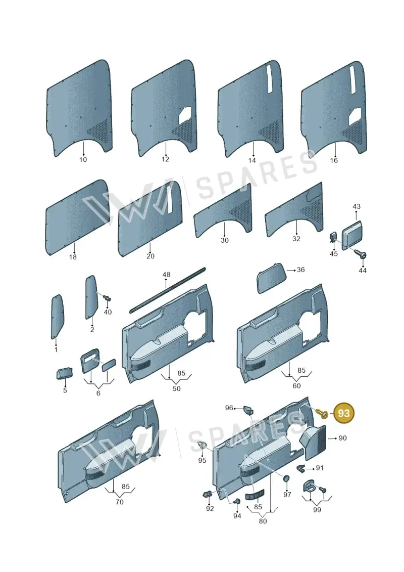 N90654402 Volkswagen Oval Head Panel Screw (Combi)