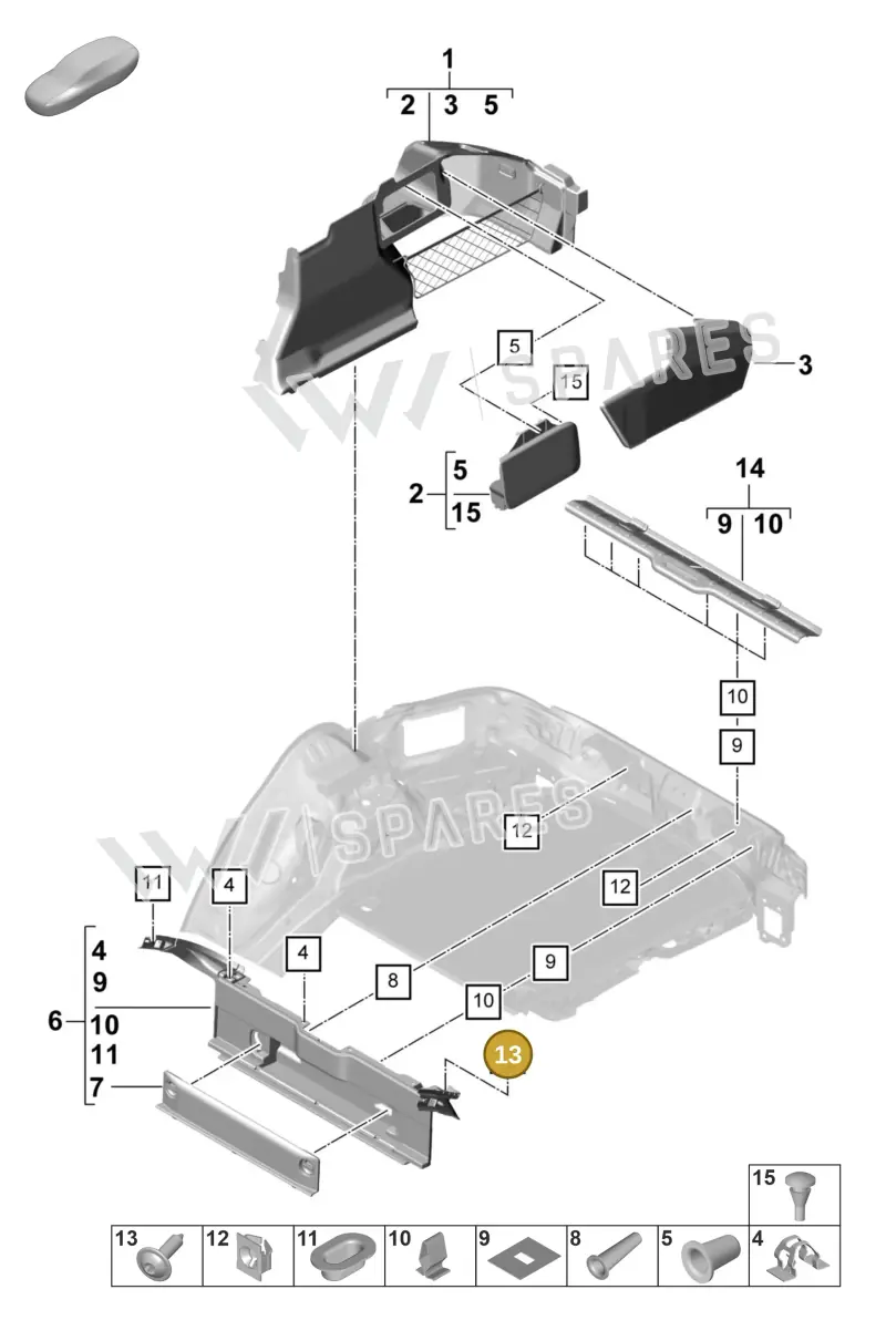 N90698605 Volkswagen Hexagon Socket Head Panel Bolt