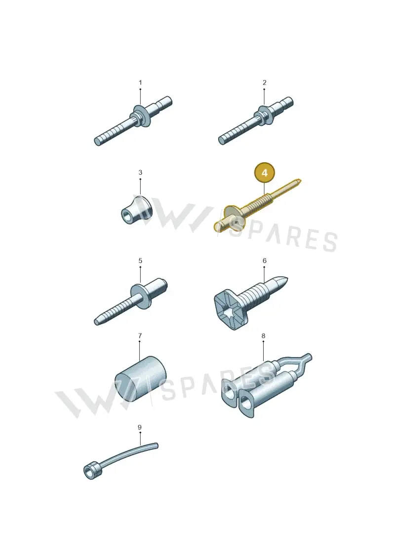 N90716203 Volkswagen Pop-Rivet with Sealing Washer