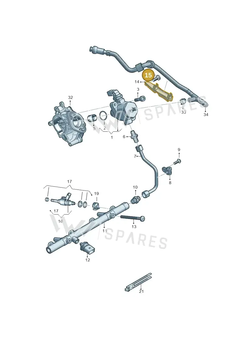 N90743602 Volkswagen Double Stud with Hexagon Drive
