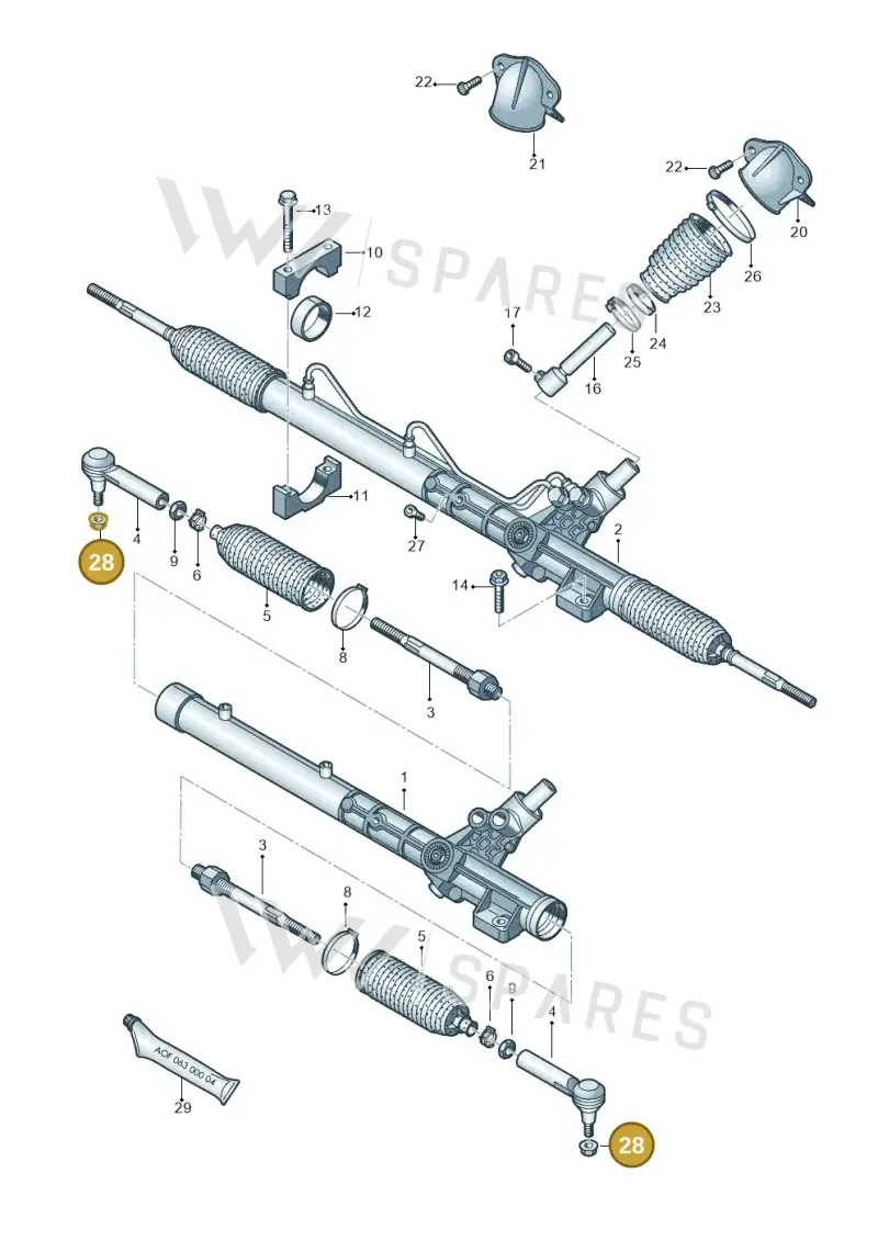 N90848404 Volkswagen Hexagon Nut Self-Locking with Washer
