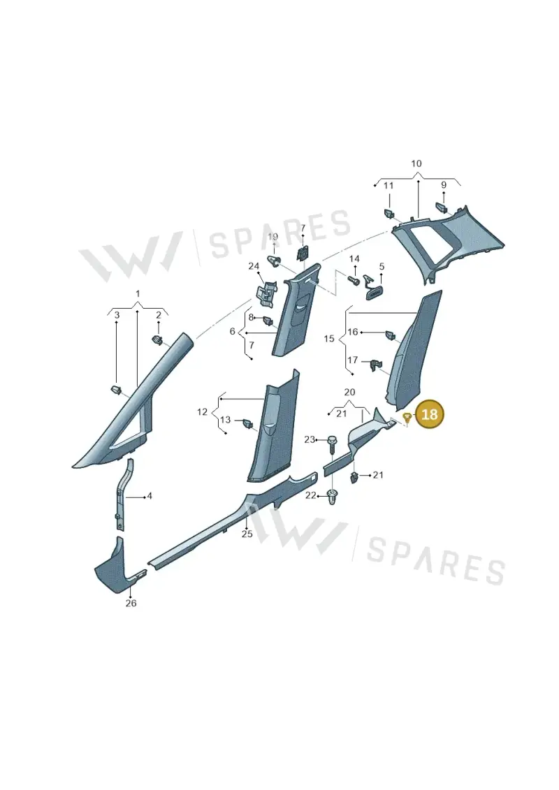 N90861801ZA2 Volkswagen Press Stud (Shetland ZA2)