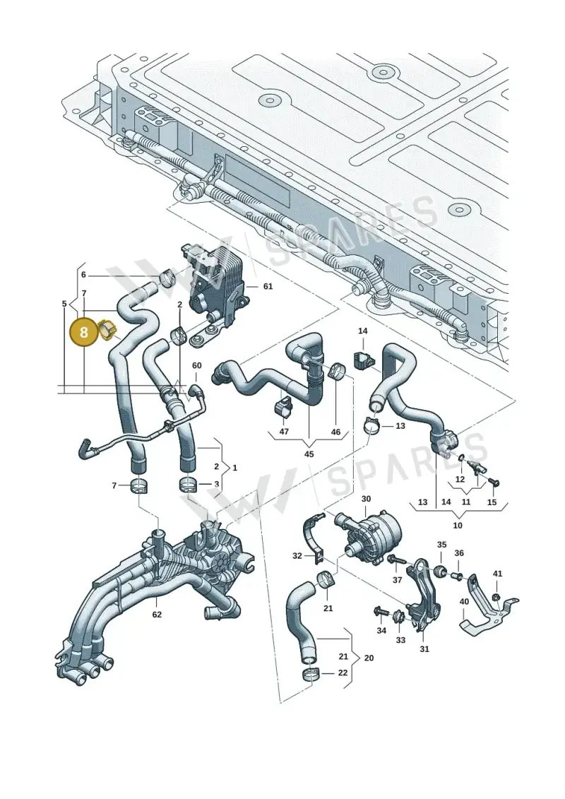 N90894701 Volkswagen Hose Bracket