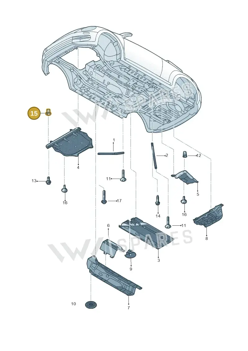 N90942001 Volkswagen Rivetted Cap Nut