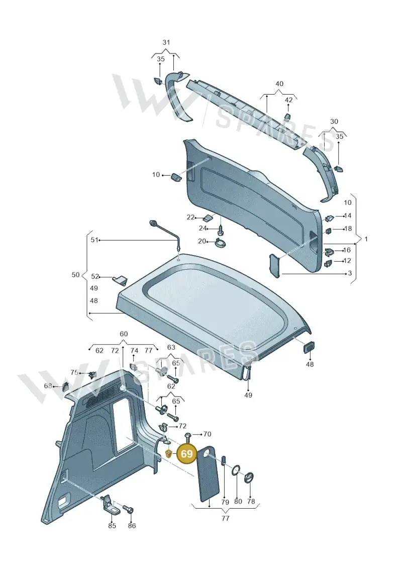 N90949801 Volkswagen Insert Nut