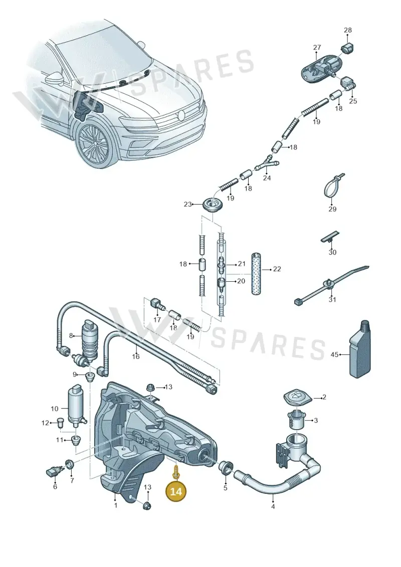 N90999504 Volkswagen Hexagon Collared Bolt