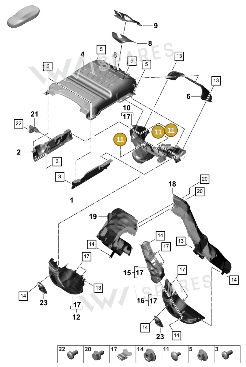 N91096601 Volkswagen Hexagon Socket Flat Head Bolt