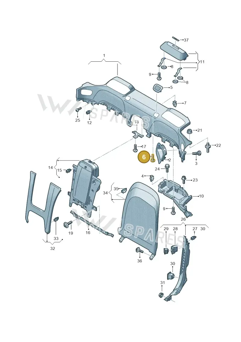 N91142701 Volkswagen Oval Socket Head Bolt with Hexagon Drive