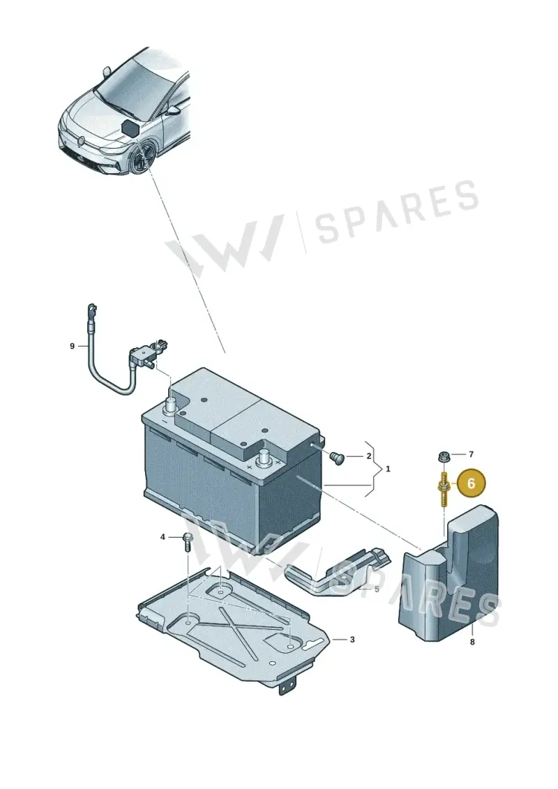 N91146201 Volkswagen 12-Point Collared Bolt