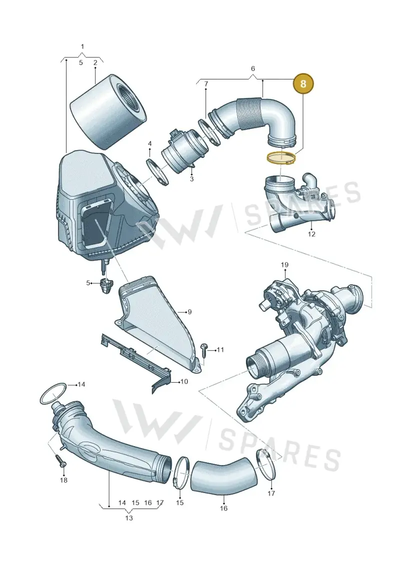 N91198801 Volkswagen Hose Clamping