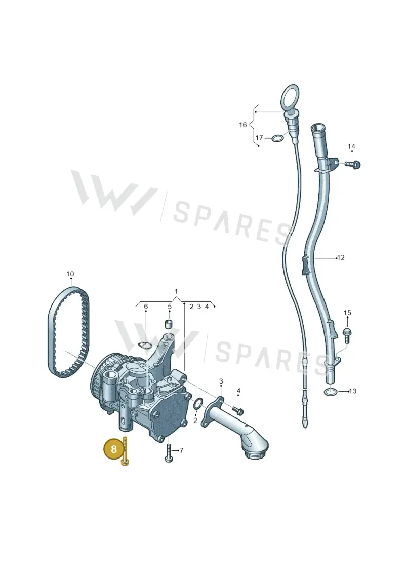 N91212701 Volkswagen Hexagon Socket Flat Head Bolt