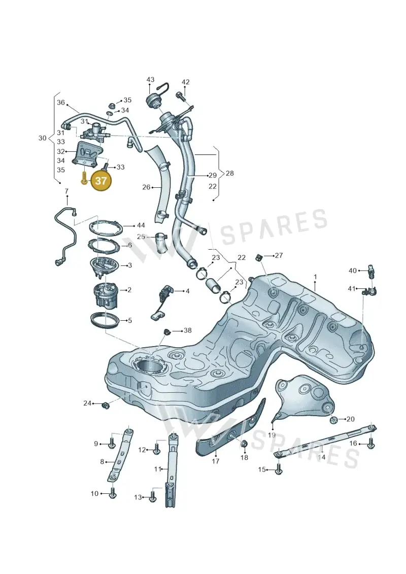 N91268001 Volkswagen Interior Serration Flange Screw