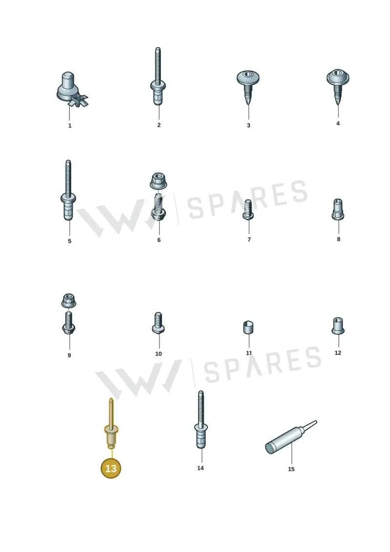 N91288401 Volkswagen Pop Rivet