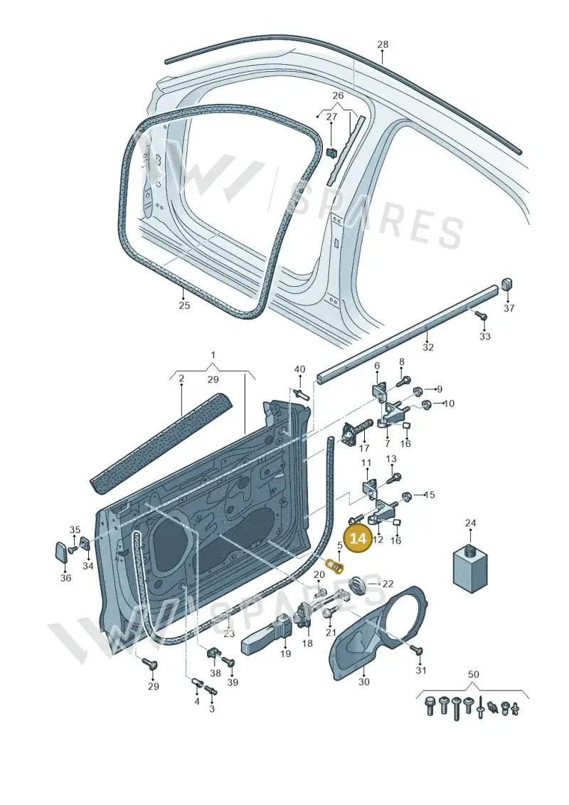 WHT000042A Volkswagen Hexagon Socket Head Collared Bolt