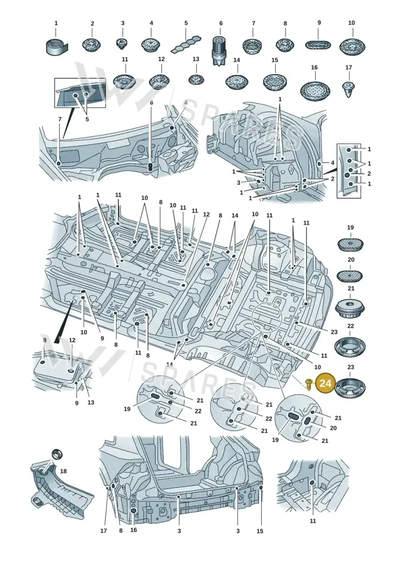 WHT000072A Volkswagen Hexagon Socket Head Bolt (Combi)