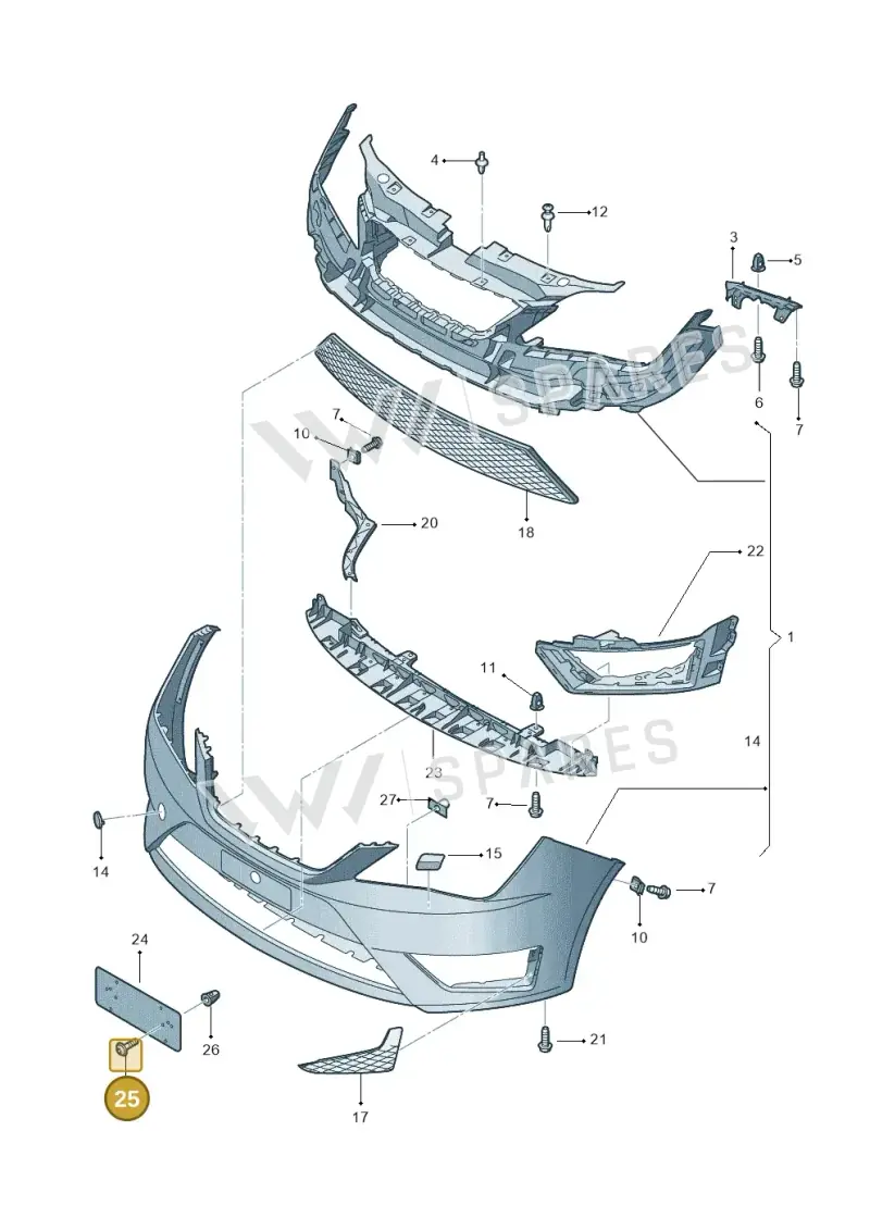 WHT000258 Volkswagen Fillister Head Bolt with Allen Key Head