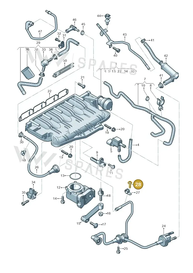 WHT001481 Volkswagen Hexagon Socket Flat Head Bolt