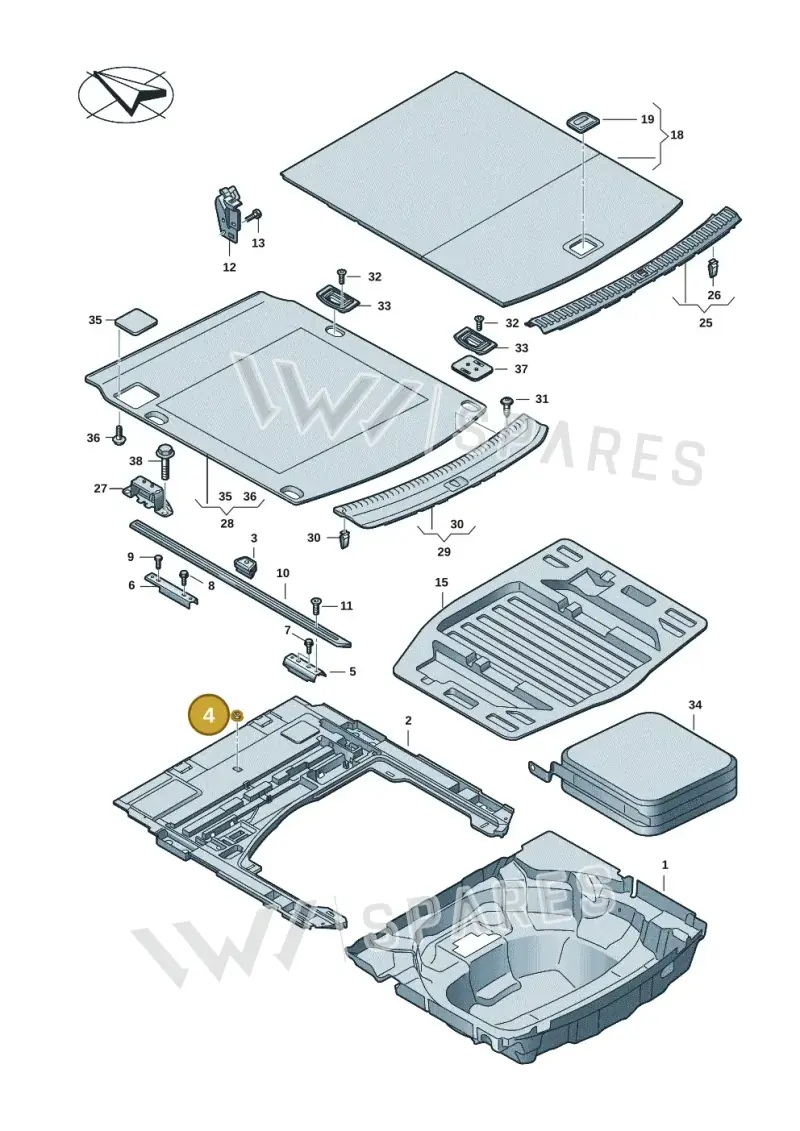 WHT002000 Volkswagen Hexagon Nut with Washer