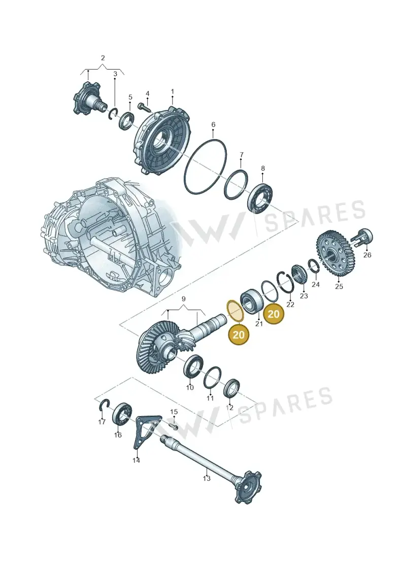 WHT002006AF Volkswagen Adjusting Washer
