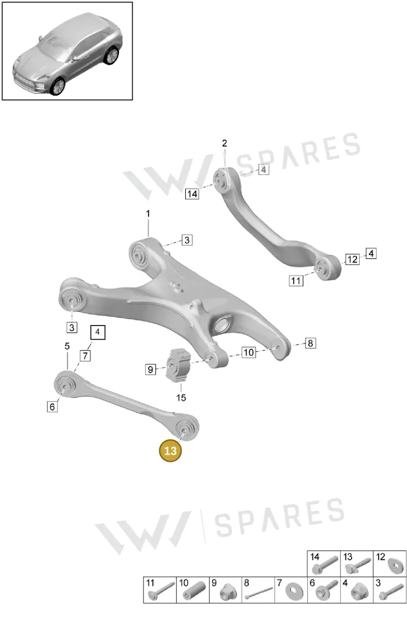 WHT002059 Volkswagen Bolt Hexagon Headwith Shoulder (Combi)